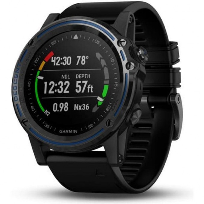 Часы GARMIN DESCENT™ MK1 GRAY SAPPHIRE TITAN WITH BLACK BAND 010-01760-12