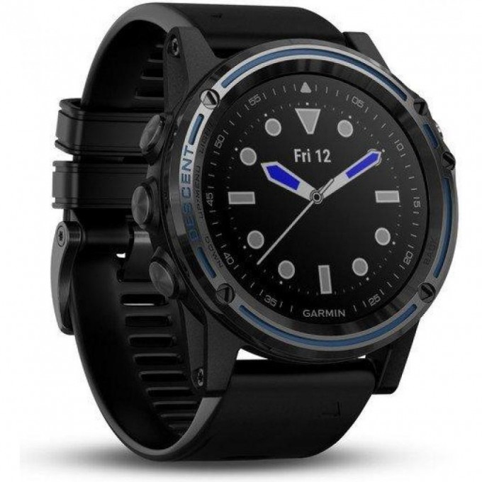Часы GARMIN DESCENT Mk1 Sapphire серые титановые с черным ремешком 010-01760-12