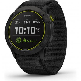 Часы GARMIN ENDURO, CARBON GRAY DLC TITANIUM WITH BLACK ULTRAFIT NYLON STRAP