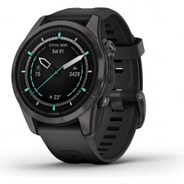 Часы GARMIN EPIX PRO (GEN 2) – SAPPHIRE EDITION CARBON GRAY DLC TITANIUM WITH BLACK BAND 42 мм