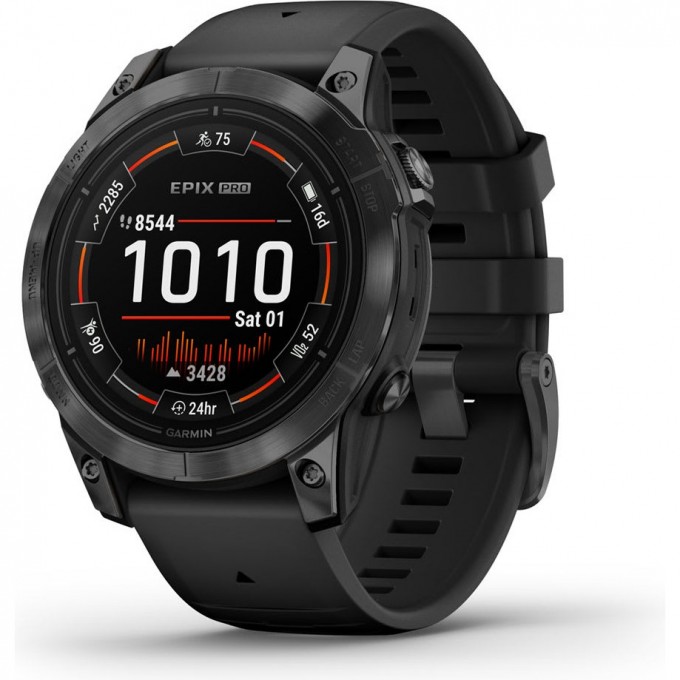 Часы GARMIN EPIX PRO (GEN 2) – STANDARD EDITION SLATE GRAY WITH BLACK BAND 47 мм 010-02803-01