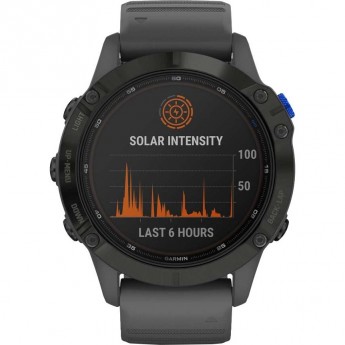 GARMIN FENIX 6 PRO SOLAR BLACK WITH SLATE GRAY BAND 010 02410 11. GARMIN