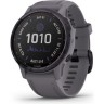 Часы GARMIN FENIX 6S PRO SOLAR AMETHYST STEEL WITH SHALE GRAY BAND 010-02409-15