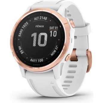 Часы GARMIN FENIX 6S PRO WHITE ROSE GOLD WITH WHITE BAND