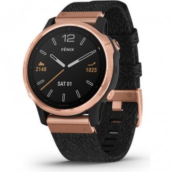 Часы GARMIN FENIX 6S SAPPHIRE BLACK ROSE GOLD WITH NYLON BAND