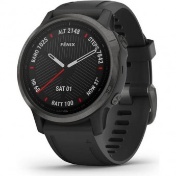 Часы GARMIN FENIX 6S SAPPHIRE CARBON GRAY DLC WITH BLACK BAND