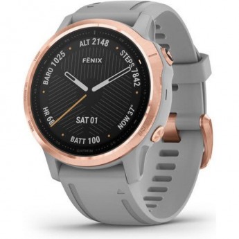 Часы GARMIN FENIX 6S SAPPHIRE GRAY ROSE GOLD WITH GRAY BAND