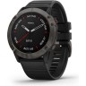 Часы GARMIN FENIX 6X SAPPHIRE CARBON GRAY DLC WITH BLACK BAND