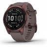 Часы GARMIN FENIX 7S SAPPHIRE SOLAR DARK BRONZE TITANIUM WITH SHALE GRAY BAND