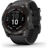 Часы GARMIN FENIX 7X PRO – SAPPHIRE SOLAR EDITION CARBON GRAY DLC TITANIUM WITH BLACK BAND