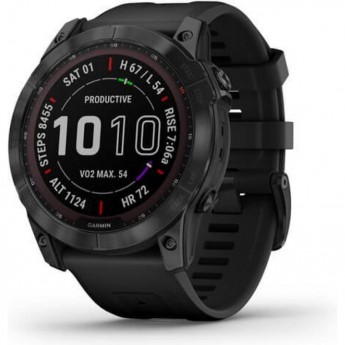 Часы GARMIN FENIX 7X SAPPHIRE SOLAR BLACK DLC TITANIUM WITH BLACK BAND