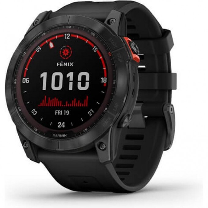 Часы GARMIN FENIX 7X SOLAR SLATE GRAY WITH BLACK BAND 11150