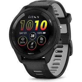 Часы GARMIN FORERUNNER 265 BLACK BEZEL AND CASE WITH BLACK/POWDER GRAY SILICONE BAND