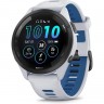 Часы GARMIN FORERUNNER 265 BLACK BEZEL WITH WHITESTONE CASE AND WHITESTONE/TIDAL BLUE SILICONE BAND