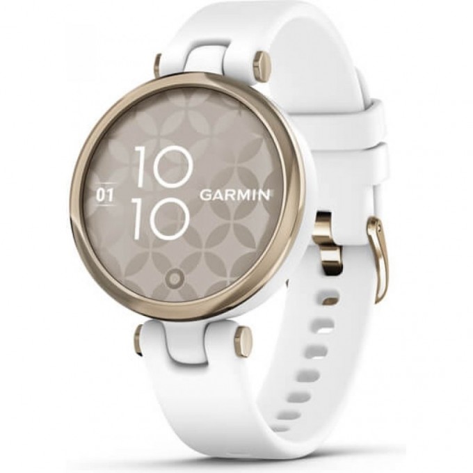 Часы GARMIN LILY -SPORT EDITION, CREAM GOLD BEZEL WITH WHITE CASE AND SILICONE BAND 010-02384-10