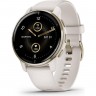 Часы GARMIN VENU 2 PLUS CREAM GOLD STAINLESS STEEL BEZEL WITH IVORY CASE AND SILICONE BAND