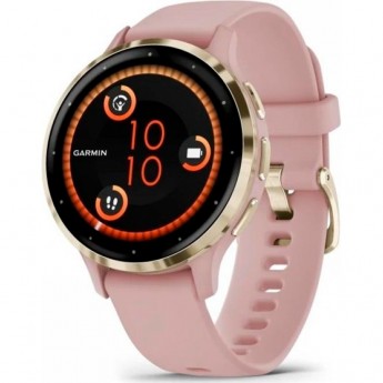 Часы GARMIN VENU 3S SOFT GOLD STAINLESS STEEL BEZEL WITH DUST ROSE CASE AND SILICONE BAND