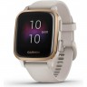 Часы GARMIN VENU SQ – MUSIC EDITION ROSE GOLD ALUMINUM BEZEL WITH LIGHT SAND CASE AND SILICONE BAND