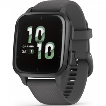 Часы GARMIN VENU SQ 2 SLATE ALUMINUM BEZEL WITH SHADOW GRAY CASE AND SILICONE BAND