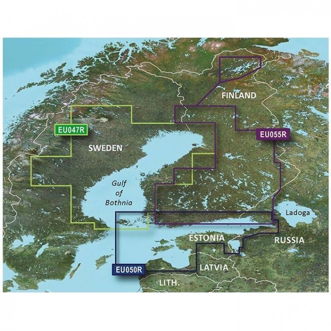 Карта GARMIN Финляндия, Швеция, Ботнический залив g3 Vision VEU047R