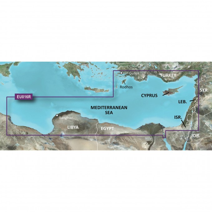 Карта GARMIN Юго-восток Средиземноморья g3 Vision VEU016R