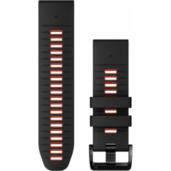 Ремешок для смарт часов GARMIN QUICKFIT 26 WATCH BANDS BLACK/FLAME RED SILICONE