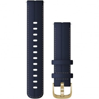 Ремешок GARMIN QUICK RELEASE BAND 18MM NAVY LEATHER/LIGHT GOLD