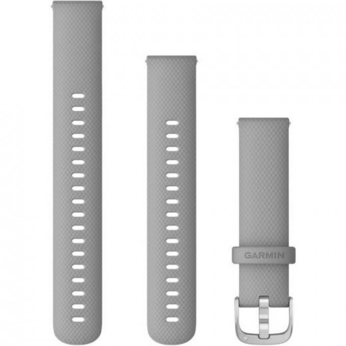 Ремешок GARMIN QUICK RELEASE BAND 18MM POWDER GRAY/SILVER 10493