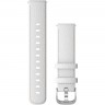 Ремешок GARMIN QUICK RELEASE BAND 18MM WHITE LEATHER WITH SILVER HARDWARE