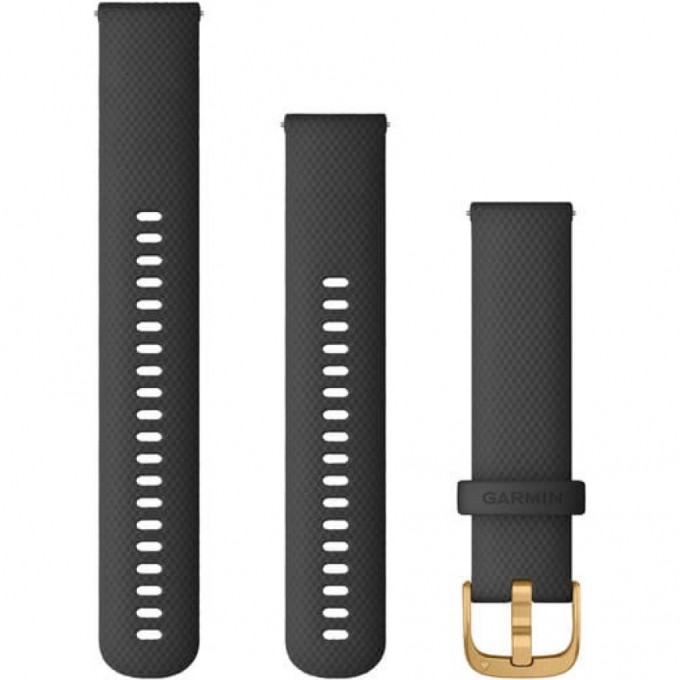 Ремешок GARMIN QUICK RELEASE BAND 20MM BLACK/GOLD 10538