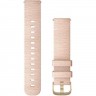 Ремешок GARMIN QUICK RELEASE BAND 20MM BLUSH PINK WOVEN NYLON/LIGHT GOLD