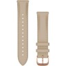 Ремешок GARMIN QUICK RELEASE BAND 20MM LIGHT SAND ITALIAN LEATHER/18K ROSE GOLD PVD