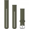 Ремешок GARMIN QUICK RELEASE BAND 20MM MOSS/SILVER