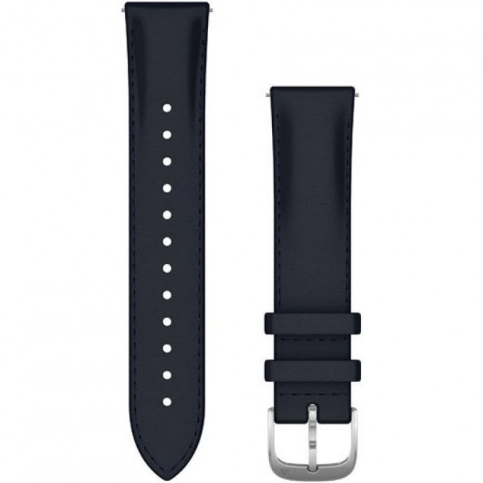 Ремешок GARMIN QUICK RELEASE BAND 20MM NAVY ITALIAN LEATHER/SILVER 10534