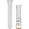 Ремешок GARMIN QUICK RELEASE BAND 20MM WHITE ITALIAN LEATHER/24K GOLD PVD