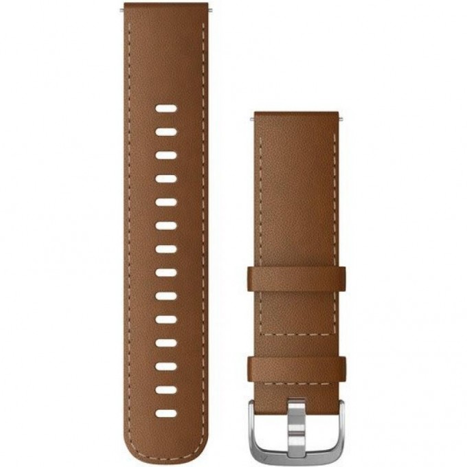 Ремешок GARMIN QUICK RELEASE BAND 22MM BROWN ITALIAN LEATHER/SILVER 10590