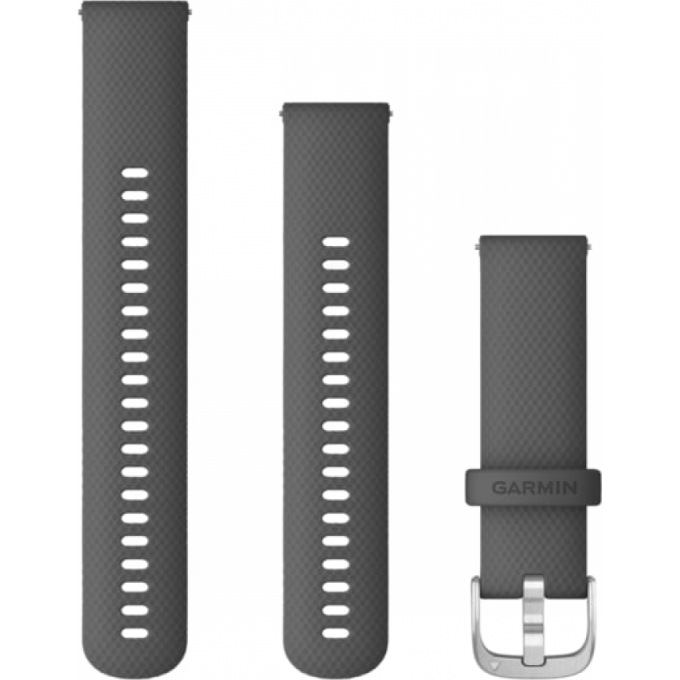 Ремешок GARMIN QUICK RELEASE BAND 22MM SHADOW GRAY/SILVER 10539