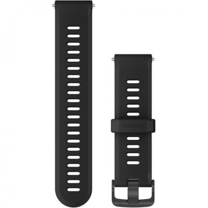 Ремешок GARMIN QUICK RELEASE BANDS 18 MM WATCH BANDS BLACK SILICONE WITH SLATE HARDWARE 11698