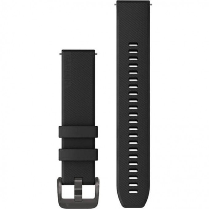 Ремешок GARMIN QUICK RELEASE BANDS (20 MM) BLACK WITH GUNMETAL HARDWARE 11670