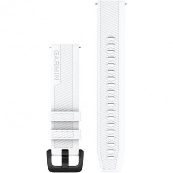 Ремешок GARMIN QUICK RELEASE BANDS (20 MM) WHITE WITH BLACK STAINLESS STEEL HARDWARE