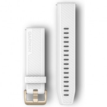 Ремешок GARMIN QUICK RELEASE BANDS (20 MM) WHITE WITH LIGHT GOLD HARDWARE