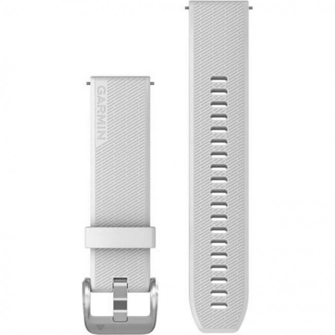 Ремешок GARMIN QUICK RELEASE BANDS (20 MM) WHITE WITH POLISHED SILVER HARDWARE 11667