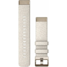 Ремешок GARMIN QUICKFIT 20 WATCH BANDS CREAM HEATHERED NYLON WITH CREAM GOLD HARDWARE 11208