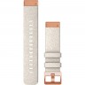 Ремешок GARMIN QUICKFIT 20 WATCH BANDS CREAM HEATHERED NYLON WITH ROSE GOLD HARDWARE 11209