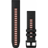 Ремешок GARMIN QUICKFIT 22 WATCH BANDS BLACK/FLAME RED SILICONE 11515