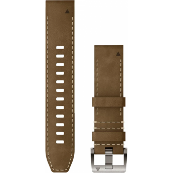 Ремешок GARMIN QUICKFIT 22 WATCH STRAPS LEATHER/FKM HYBRID STRAP, TUNDRA/BLACK