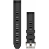 Ремешок сменный GARMIN QUICKFIT 22 BLACK SILICONE STRAP (SILVER) MARQ ATHLET 11691