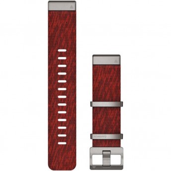 Ремешок сменный GARMIN QUICKFIT 22 WATCH STRAPS JACQUARD-WEAVE NYLON STRAP – RED