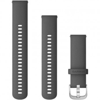 Ремешок сменный GARMIN VIVOACTIVE 4, 22MM BAND, SHADOW GRAY/SILVER